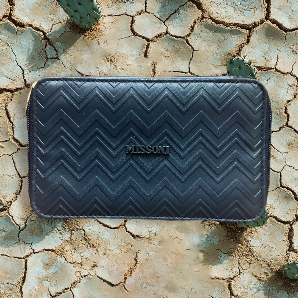 Missoni Exclusive Delta Travel case Blue Zippered Limited Edition